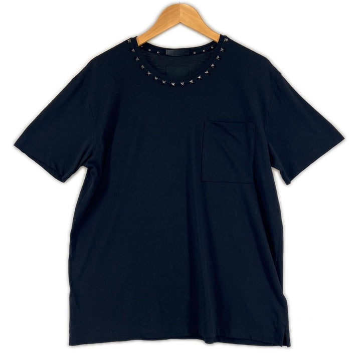 Great VALENTINO Short sleeve T-shirt With rock studs black cotton mens M