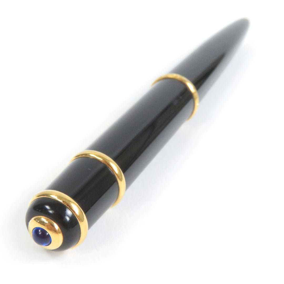 Very Good Cartier Ballpoint pen Diaboro de Cartier Twist type Black gold mens