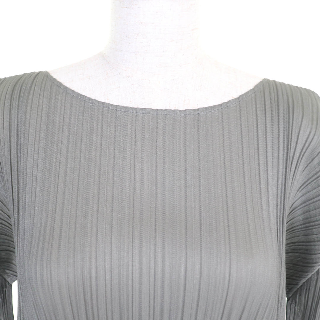 Excellent PLEATS PLEASE one piece gray polyester Women 3 PP63-JH603