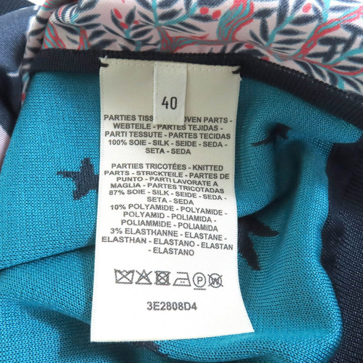 Excellent HERMES Short sleeve knit LE CHARME D’ORPHEE Multi silk Women 40