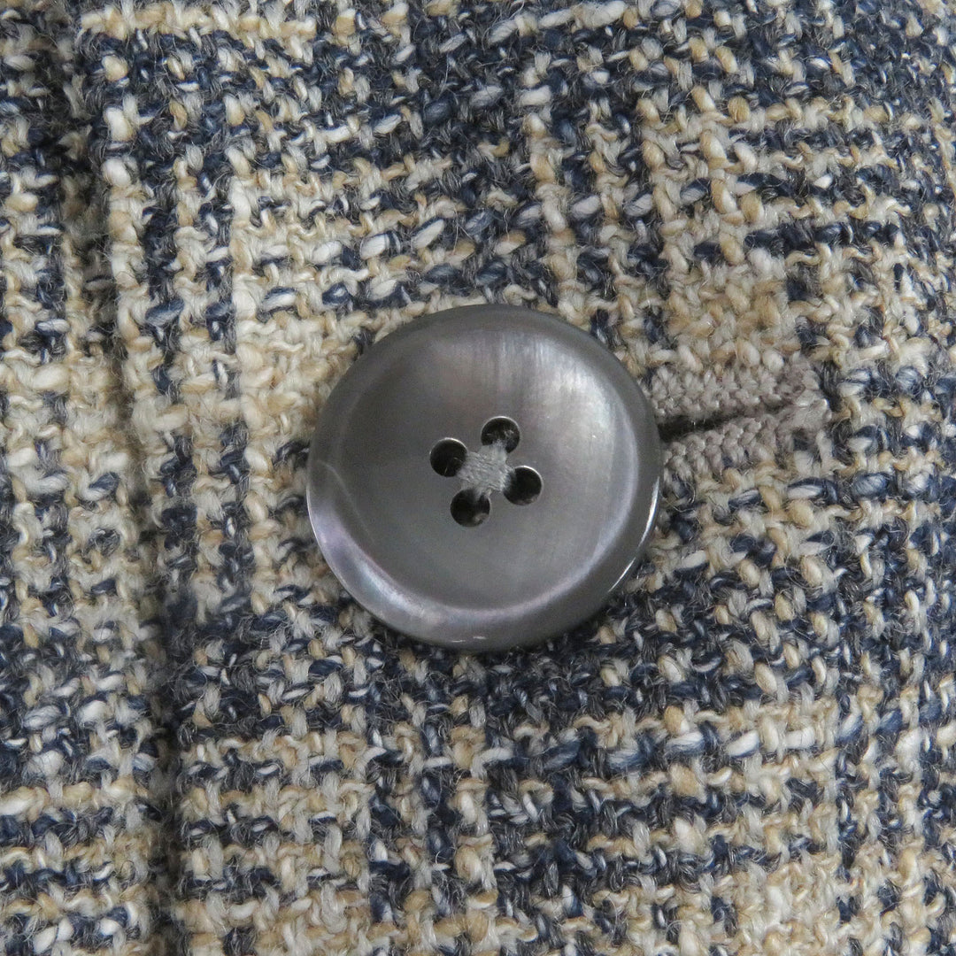 Excellent LARDINI tailored jacket Single unconstructed jacket Beige navy wool