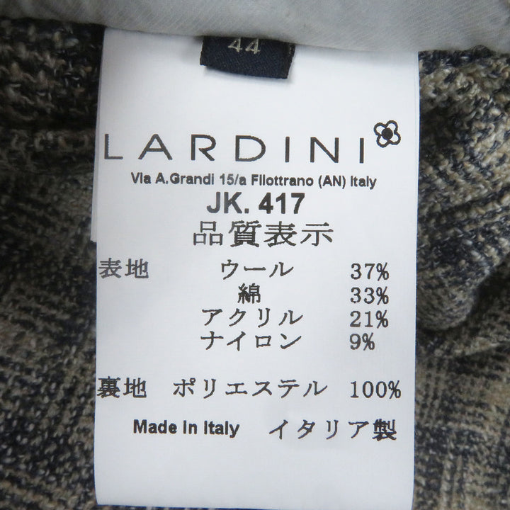 Excellent LARDINI tailored jacket Single unconstructed jacket Beige navy wool mens 44