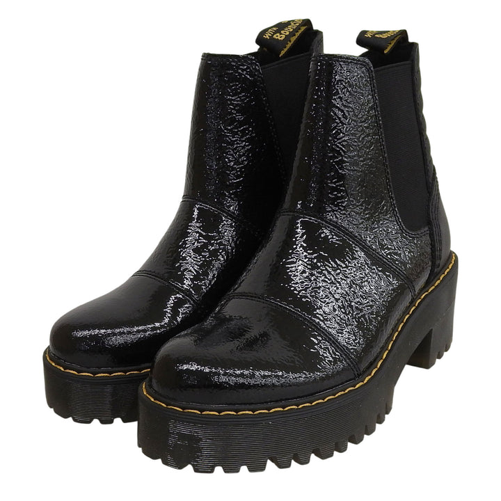 Pristine Dr.Martens boots ROZALIE Rosalie black Patent leather Women