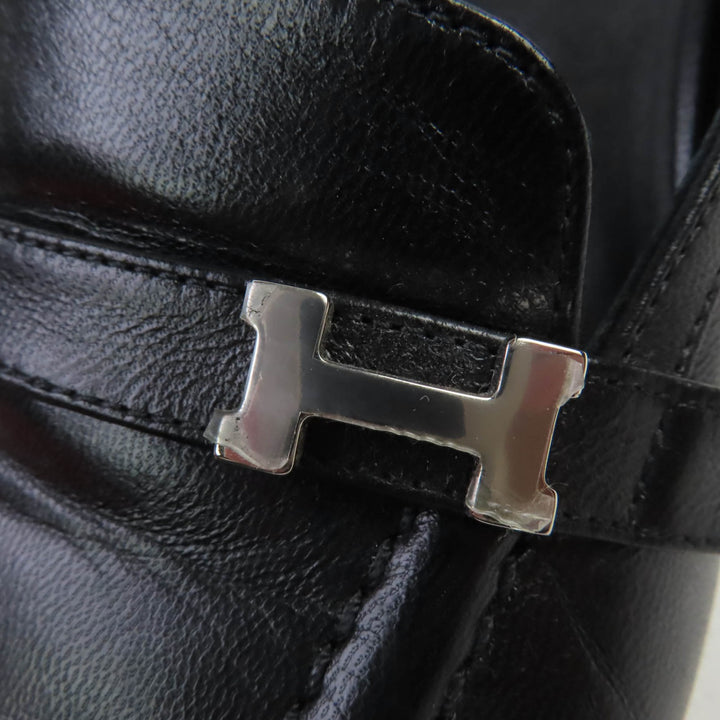 Great HERMES pumps Anfini Strap slingback leather black leather Women 36