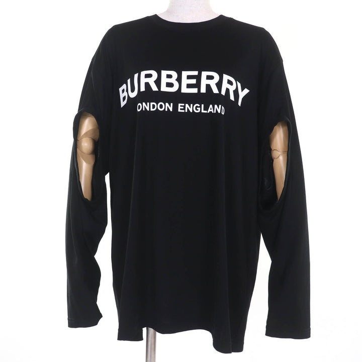 Excellent BURBERRY Long-sleeved T-shirt Tisci period sleeve hole design black L