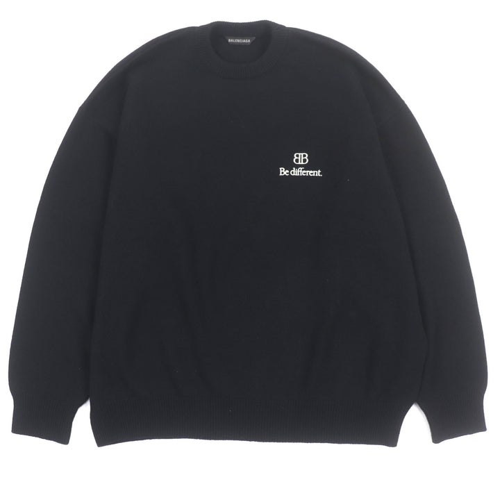 Pristine BALENCIAGA sweater black cashmere mens M 719658