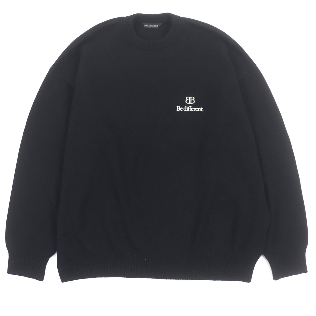 Pristine BALENCIAGA sweater black cashmere mens M 719658