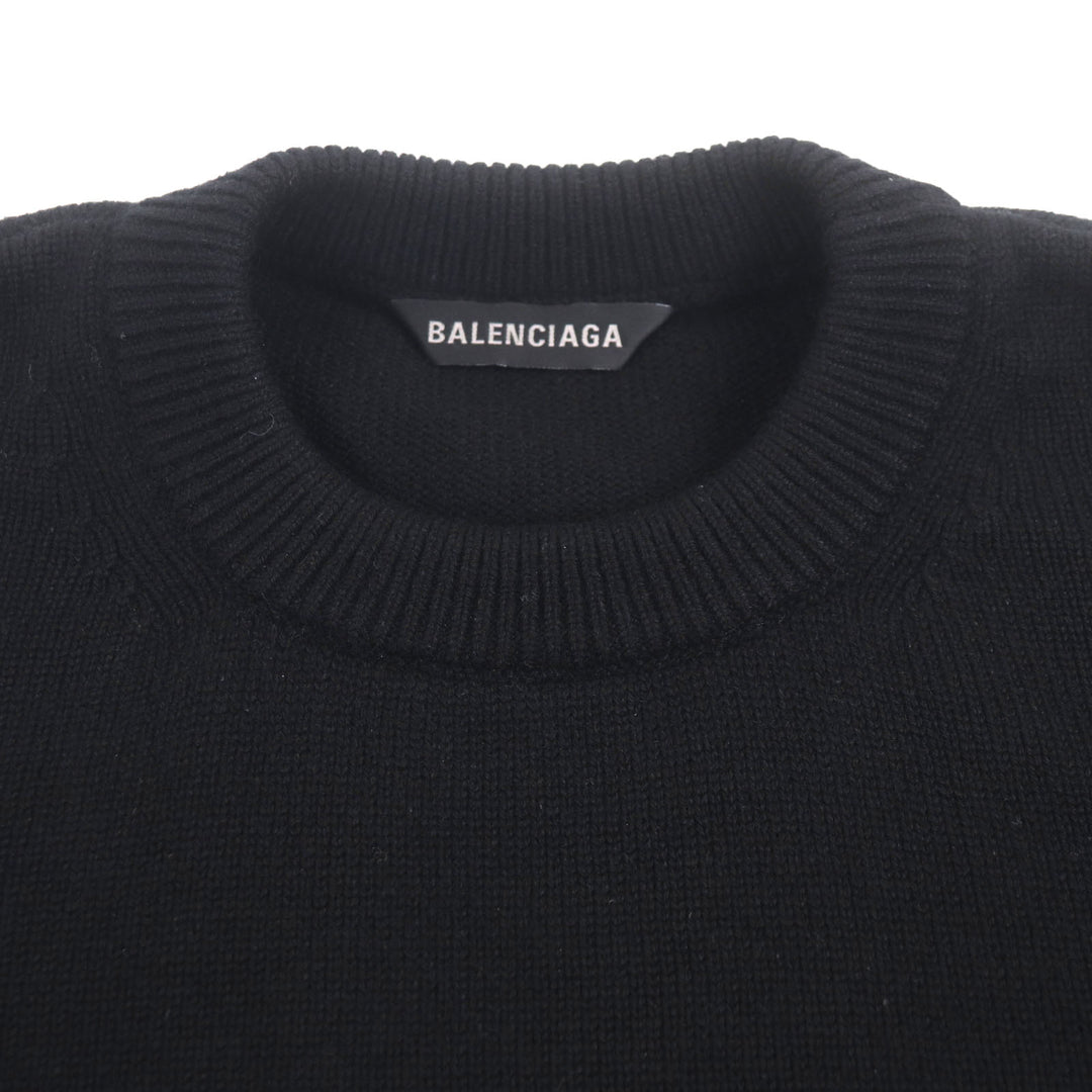 Pristine BALENCIAGA sweater black cashmere mens M 719658