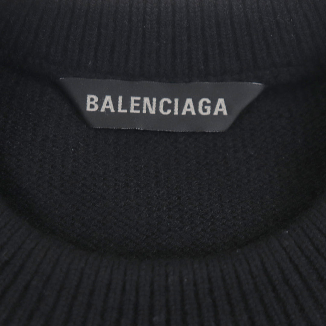 Pristine BALENCIAGA sweater black cashmere mens M 719658