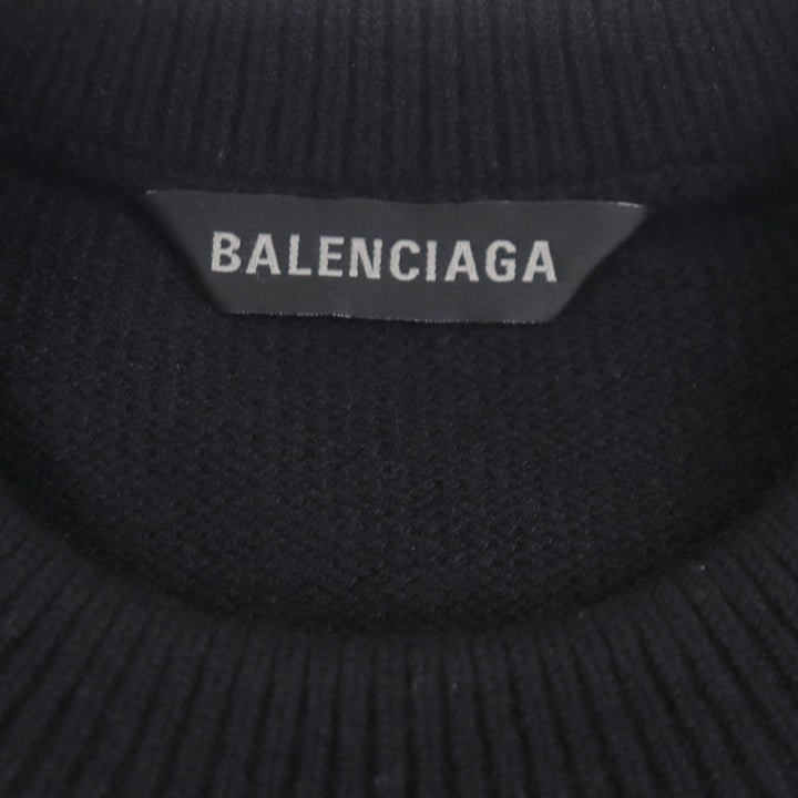 Pristine BALENCIAGA sweater black cashmere mens M 719658