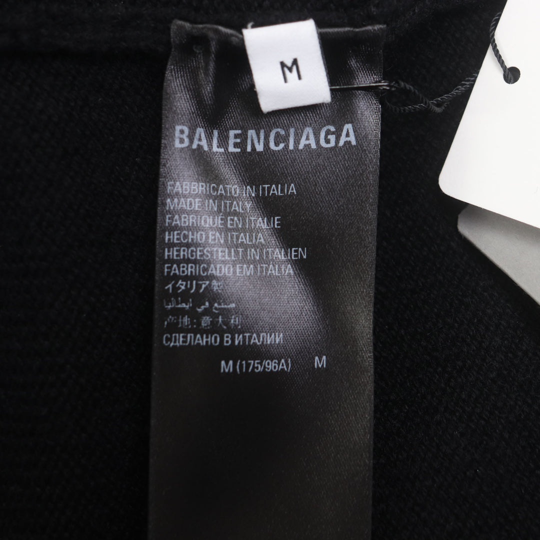 Pristine BALENCIAGA sweater black cashmere mens M 719658
