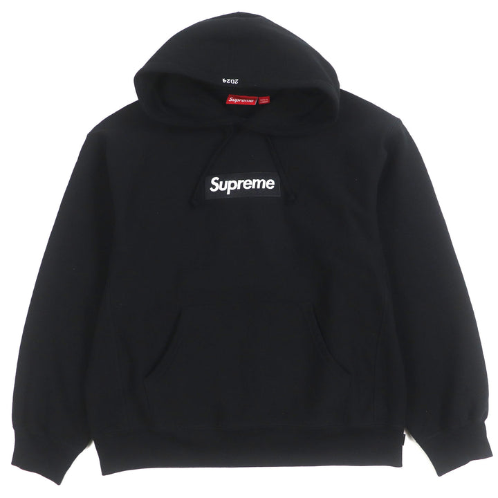 Great Supreme hoodie Box Logo Hooded Sweatshirt black cotton mens M