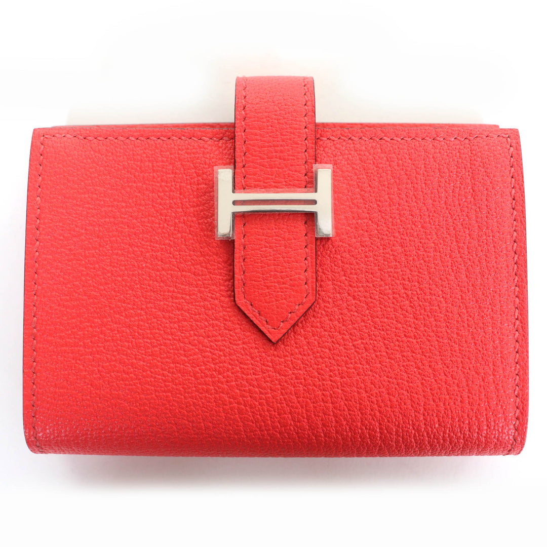 Pristine HERMES Bifold Wallet Bearn Mini Mini wallet Shave Women