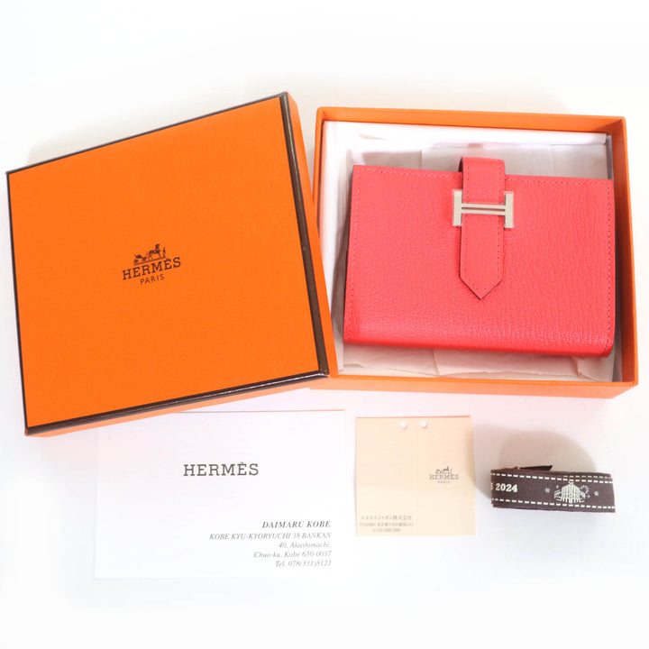 HERMES Bifold Wallet Bearn Mini Mini wallet Shave Women