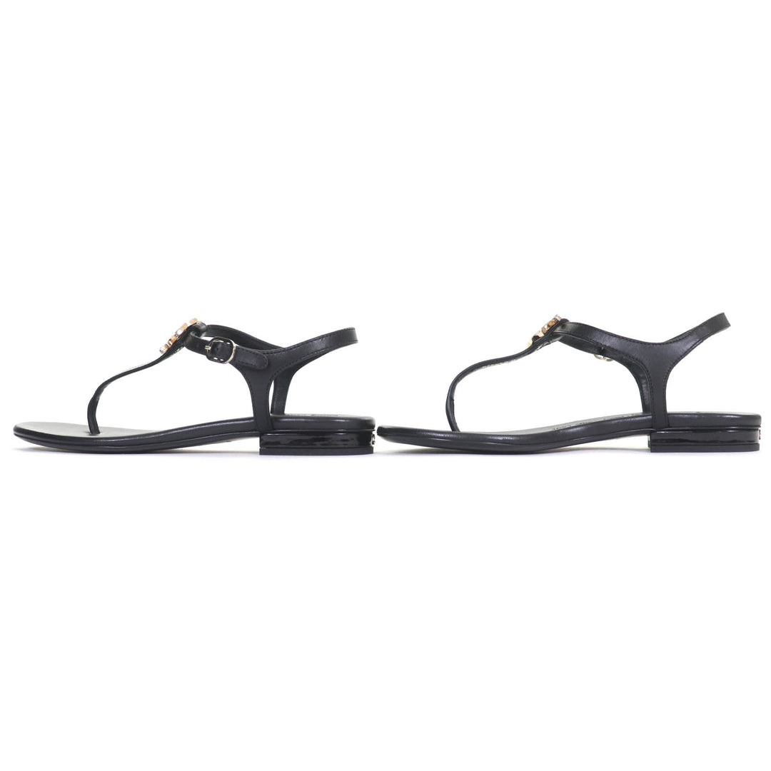 Pristine CHANEL Sandals COCO Mark ankle strap thong sandal flats 24C G45428