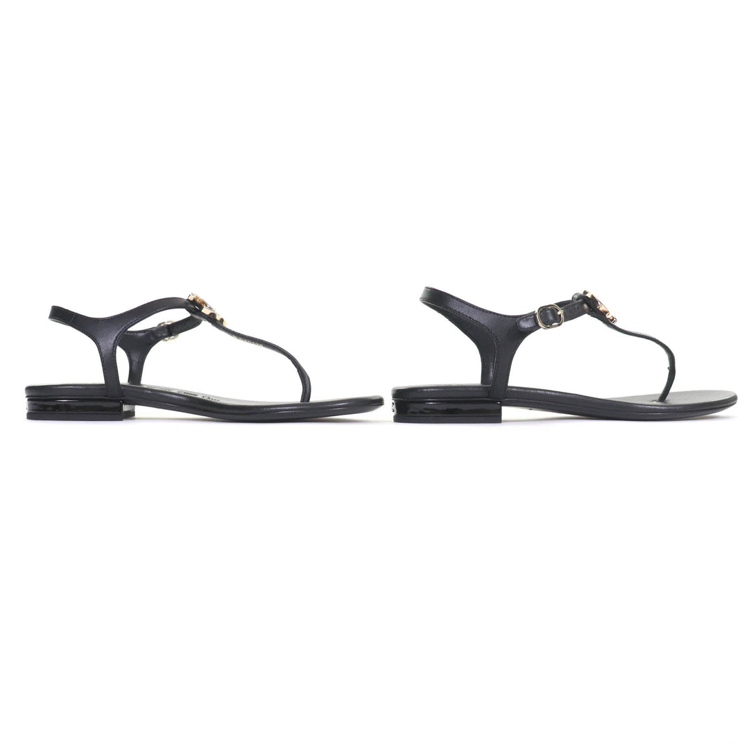 Pristine CHANEL Sandals COCO Mark ankle strap thong sandal flats 24C G45428