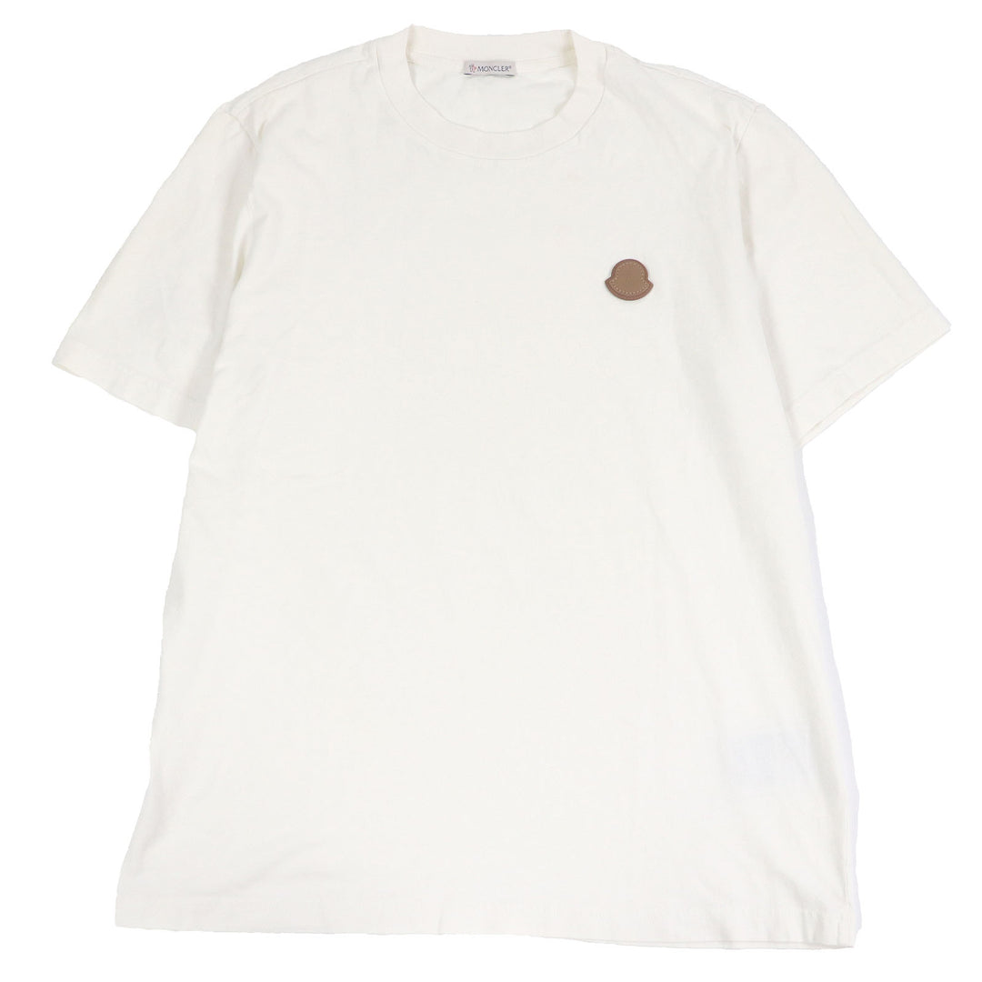 Great MONCLER Short sleeve T-shirt Stainless Steel T-SHIRT Leather logo patch