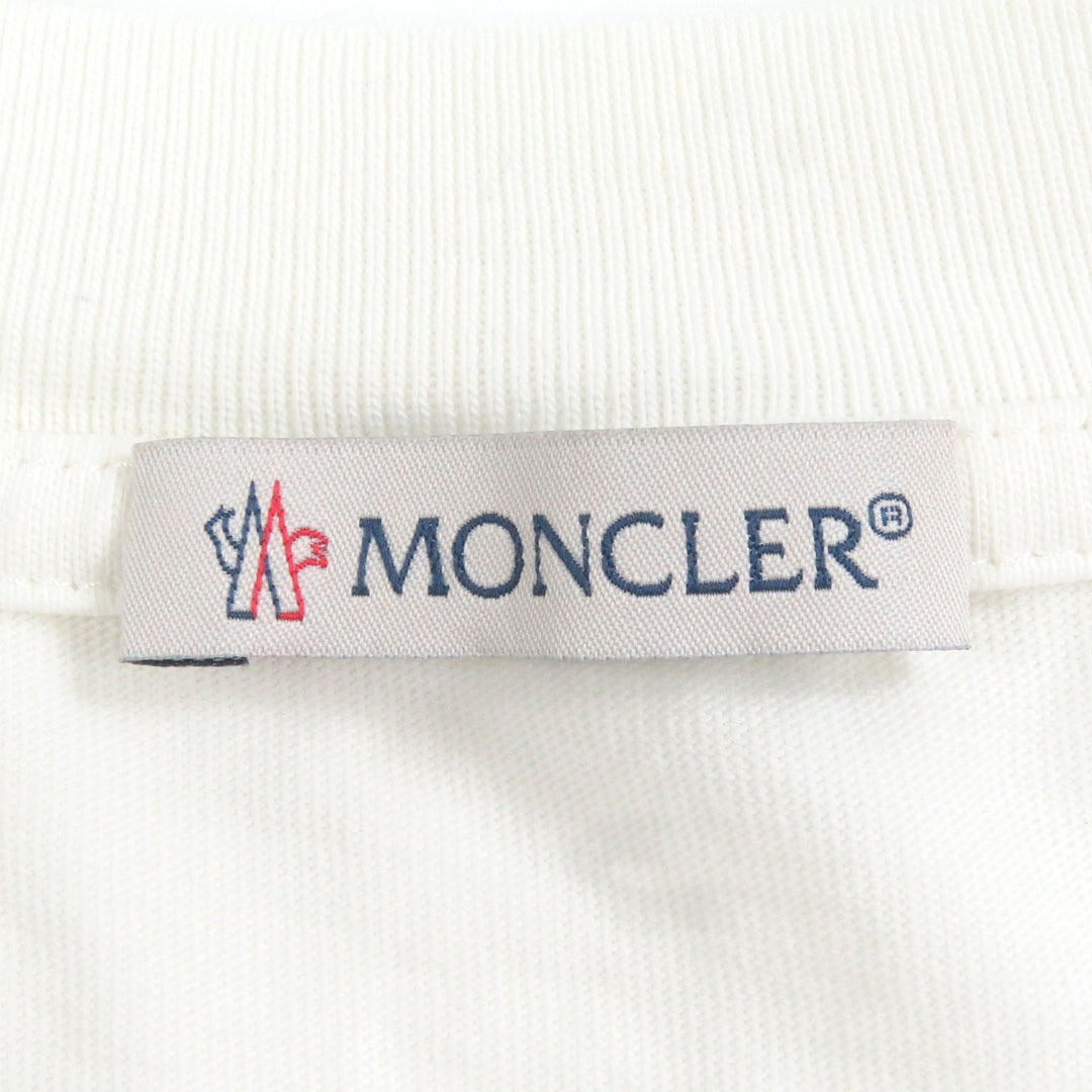Great MONCLER Short sleeve T-shirt Stainless Steel T-SHIRT Leather logo patch