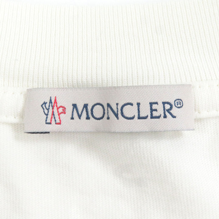Great MONCLER Short sleeve T-shirt Stainless Steel T-SHIRT Leather logo patch