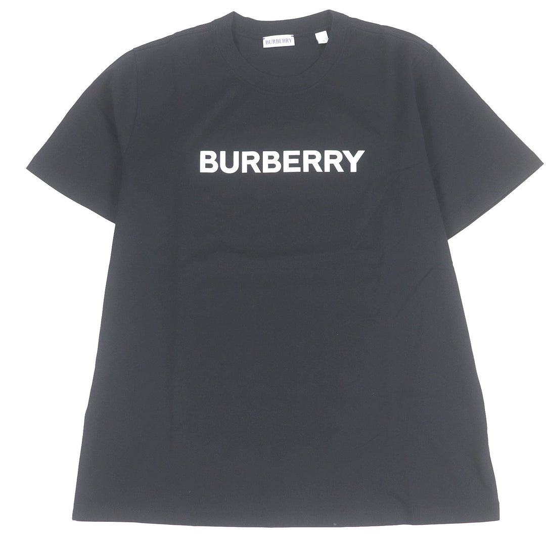 Pristine BURBERRY Short sleeve T-shirt Logo print crew neck T-shirt black M