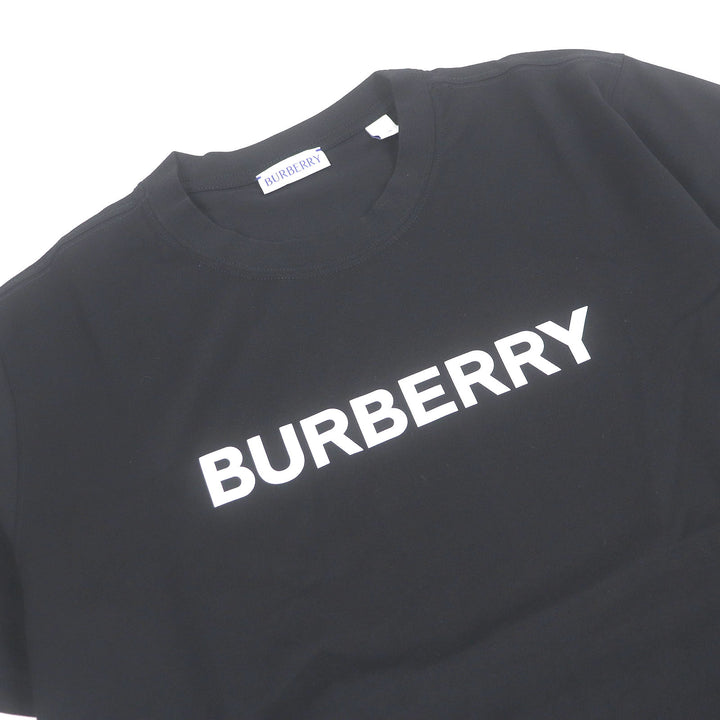 Pristine BURBERRY Short sleeve T-shirt Logo print crew neck T-shirt black M