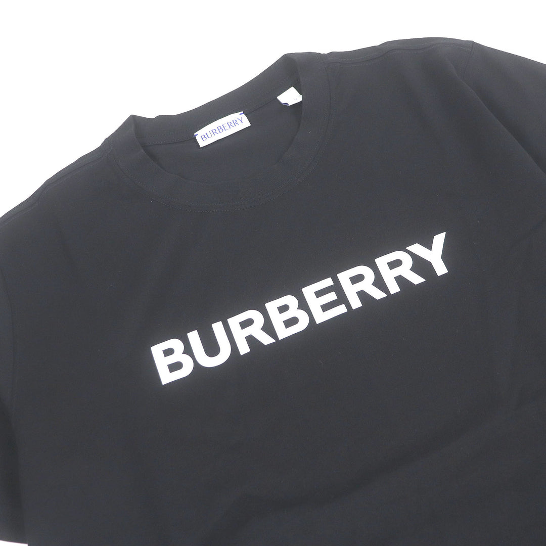 Pristine BURBERRY Short sleeve T-shirt Logo print crew neck T-shirt black M