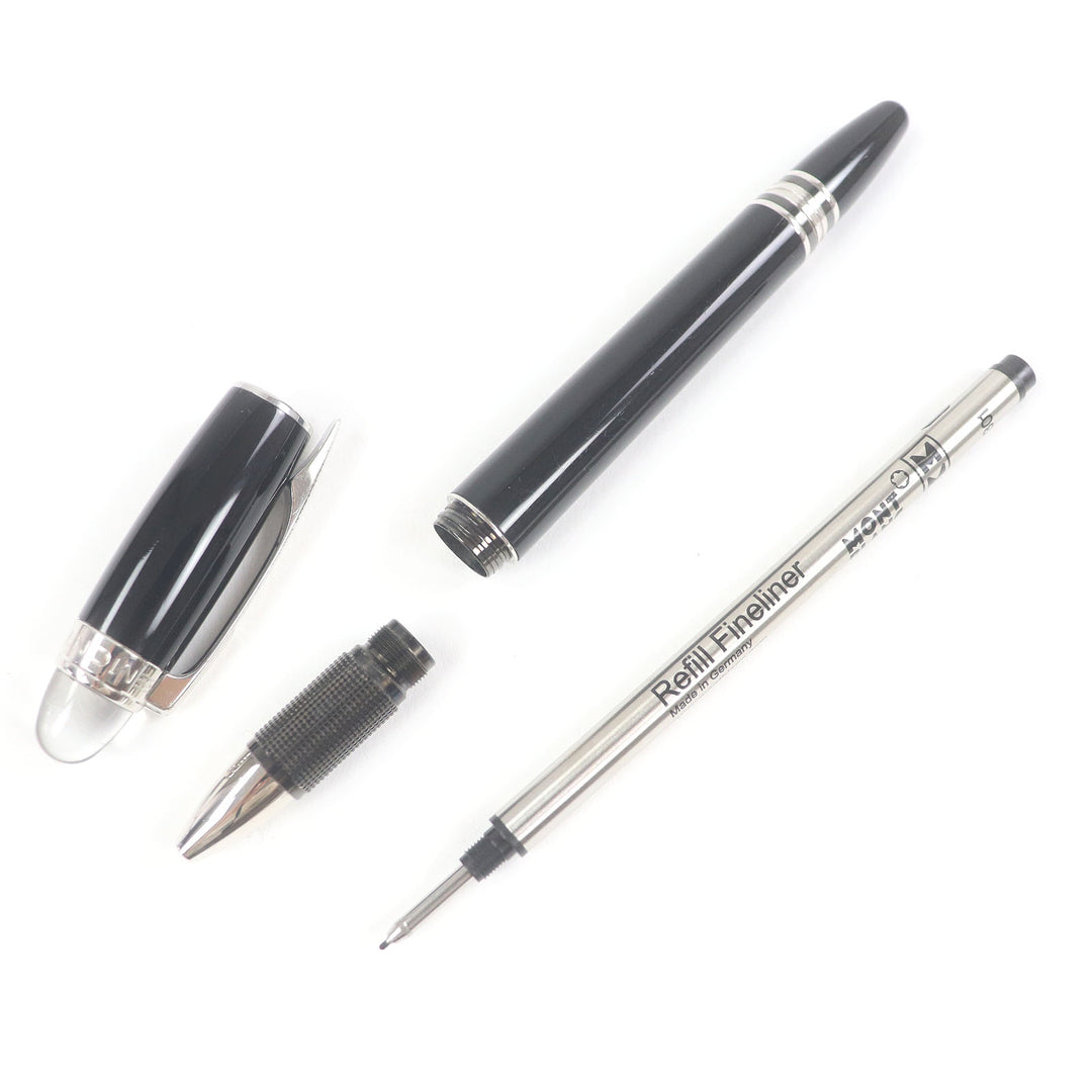 Very Good MONTBLANC Ballpoint pen Starwalker Cap type Black Silver mens