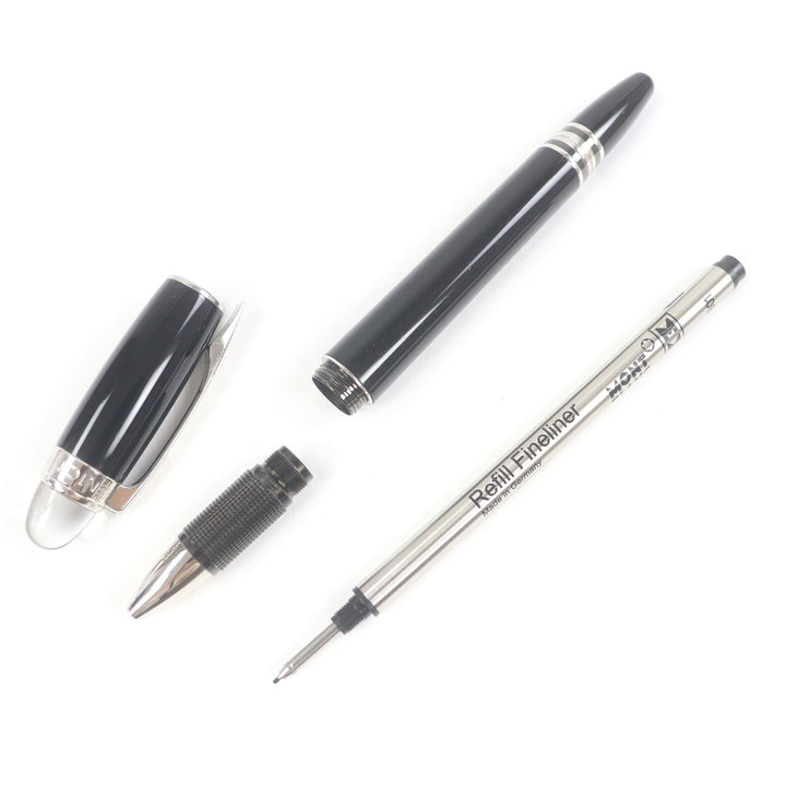 Very Good MONTBLANC Ballpoint pen Starwalker Cap type Black Silver mens