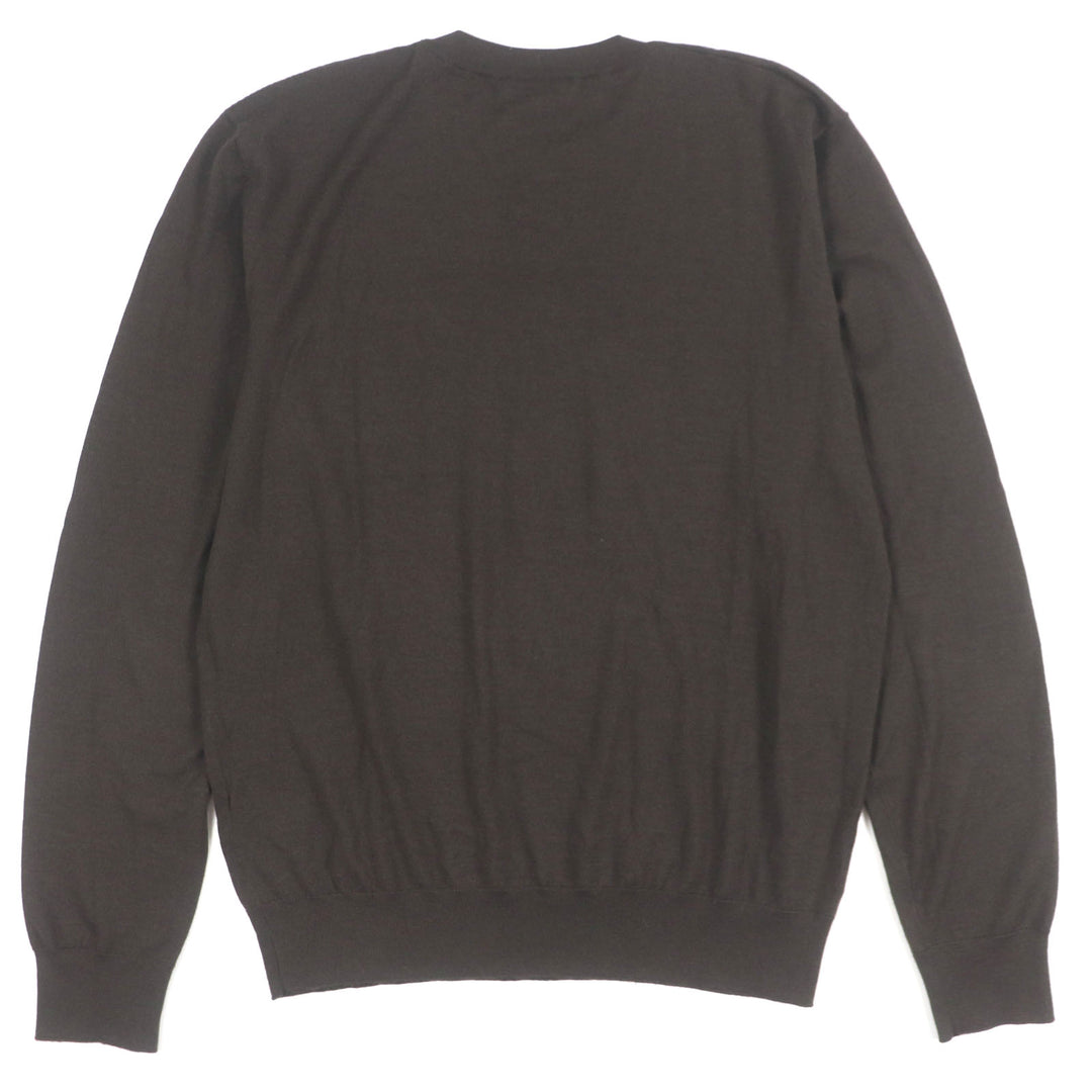 Great HERMES sweater Dark brown cashmere mens S