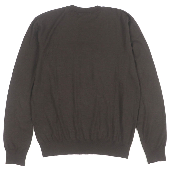 Great HERMES sweater Dark brown cashmere mens S