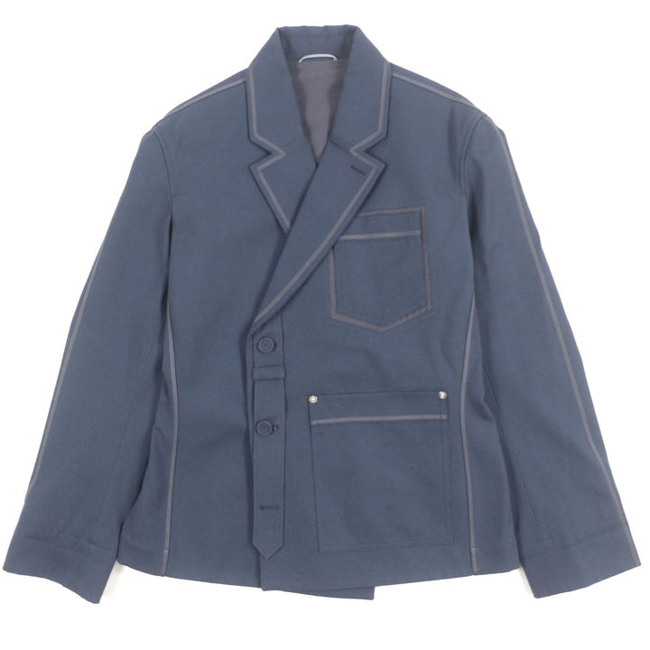 Excellent DIOR tailored jacket Gardners double jacket Navy 48 383C276A5641