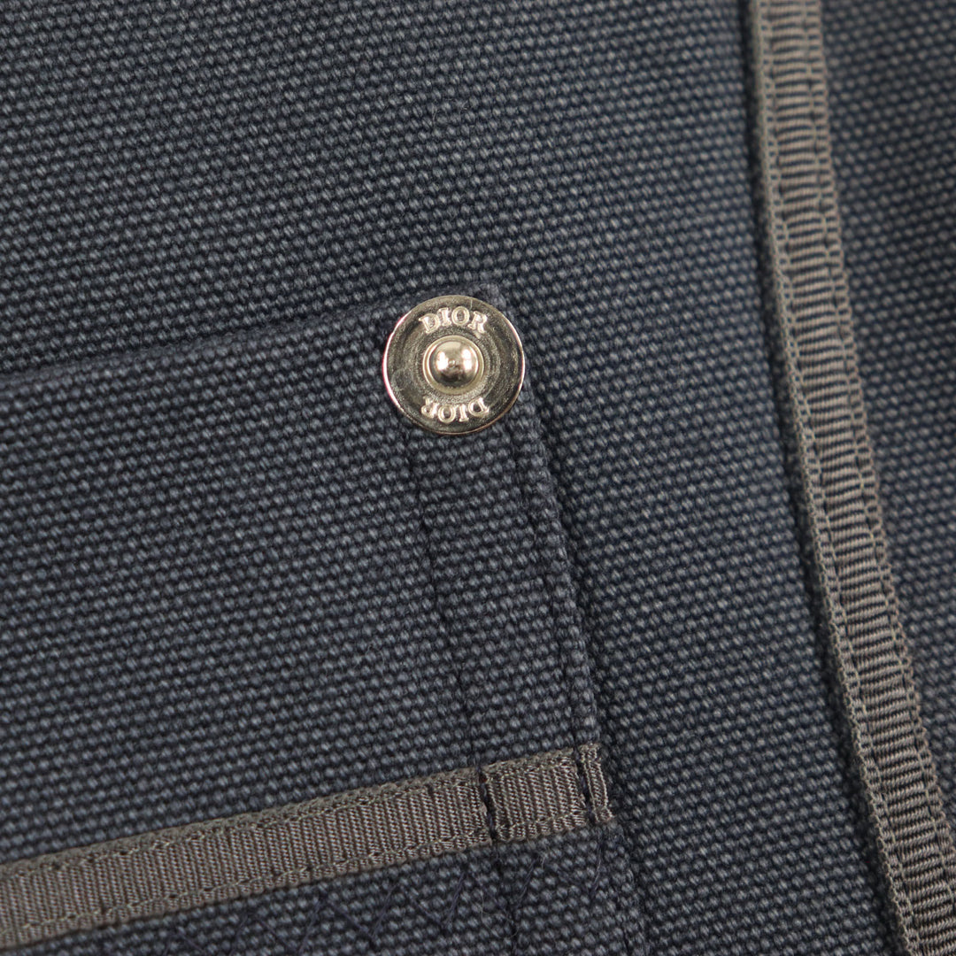Excellent DIOR tailored jacket Gardners double jacket Navy cotton mens 48 383C276A5641