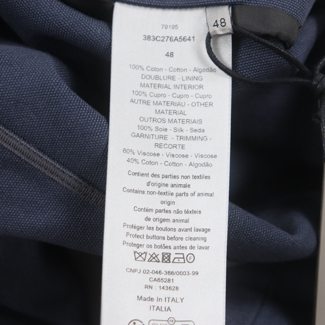 Excellent DIOR tailored jacket Gardners double jacket Navy 48 383C276A5641