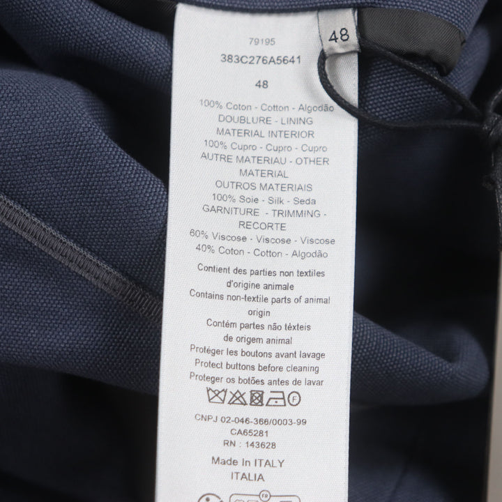 Excellent DIOR tailored jacket Gardners double jacket Navy 48 383C276A5641
