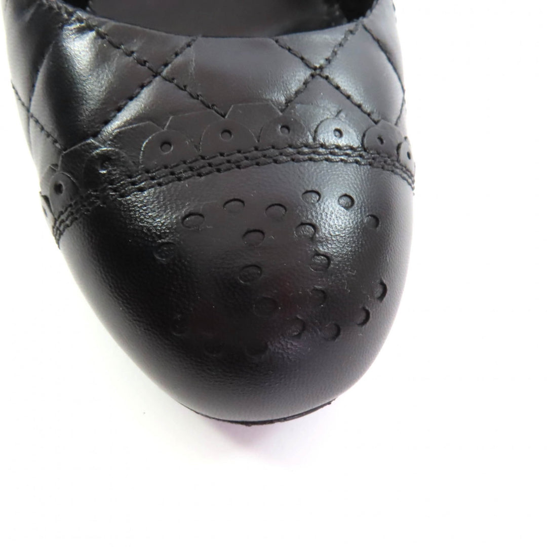 Great CHANEL pumps black leather Women 35.5 G29111