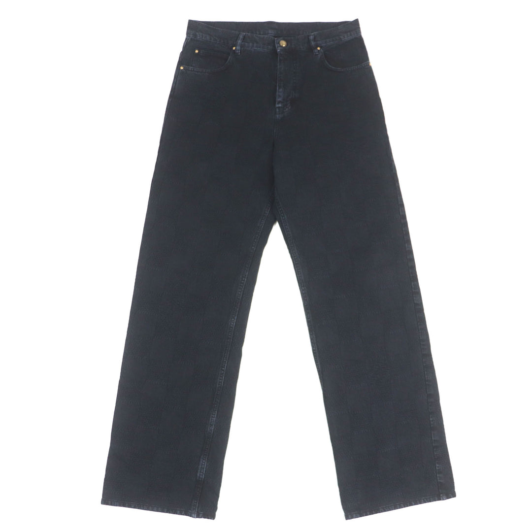 LOUIS VUITTON Denim pants black cotton mens 29 1AFX68