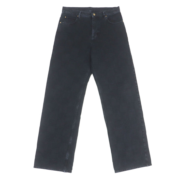 LOUIS VUITTON Denim pants black cotton mens 29 1AFX68