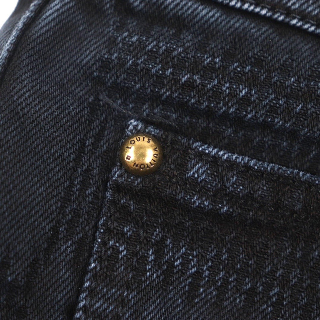 LOUIS VUITTON Denim pants black cotton mens 29 1AFX68