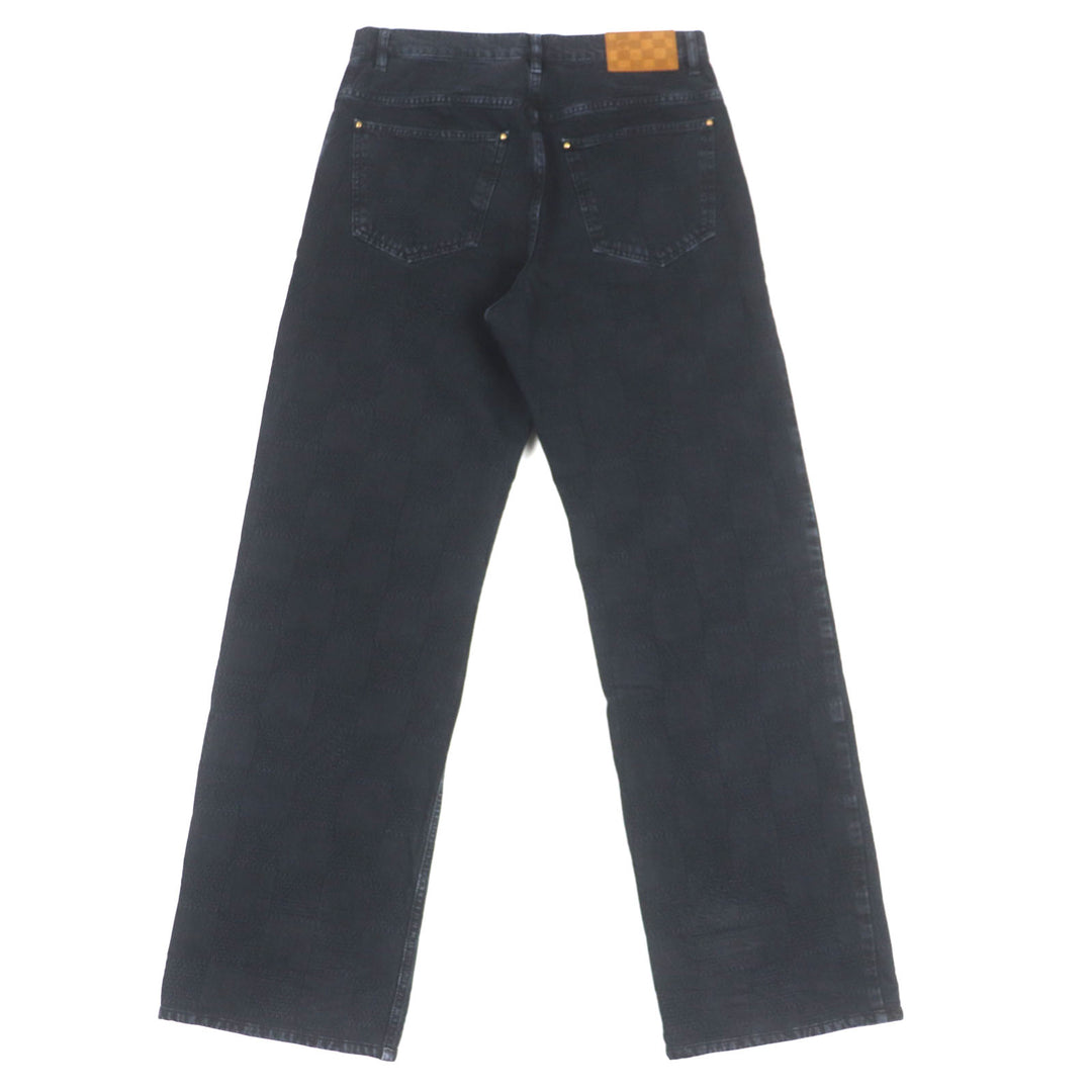 LOUIS VUITTON Denim pants black cotton mens 29 1AFX68