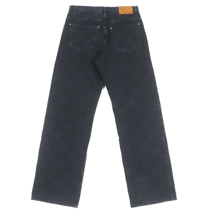LOUIS VUITTON Denim pants black cotton mens 29 1AFX68