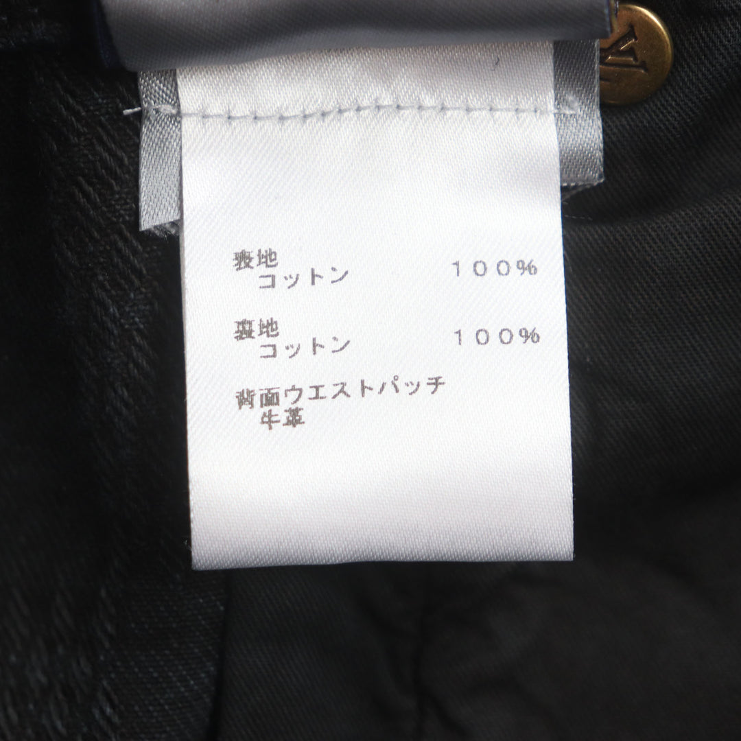 LOUIS VUITTON Denim pants black cotton mens 29 1AFX68