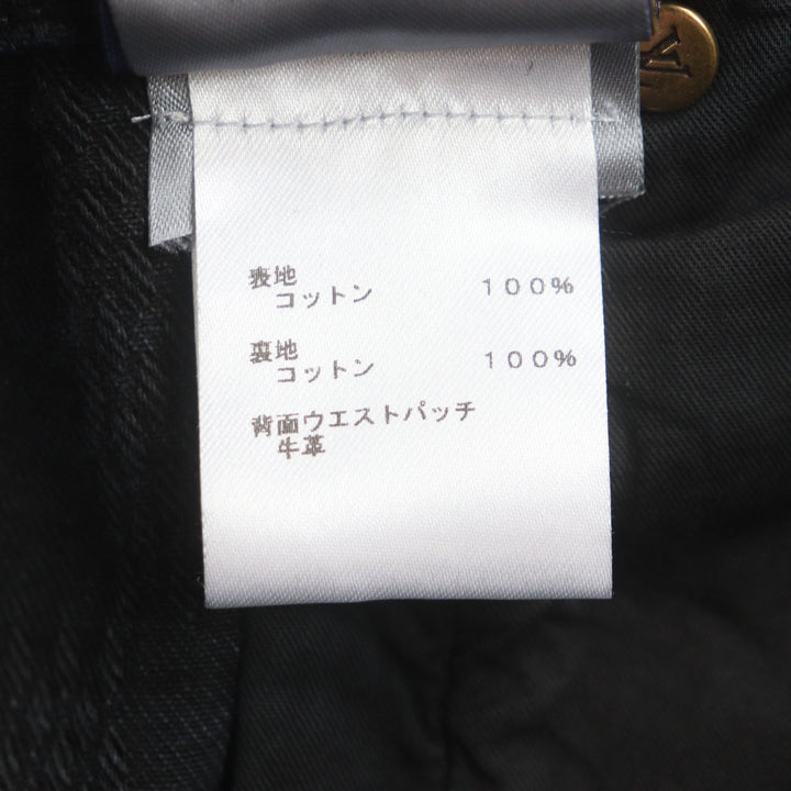 LOUIS VUITTON Denim pants black cotton mens 29 1AFX68