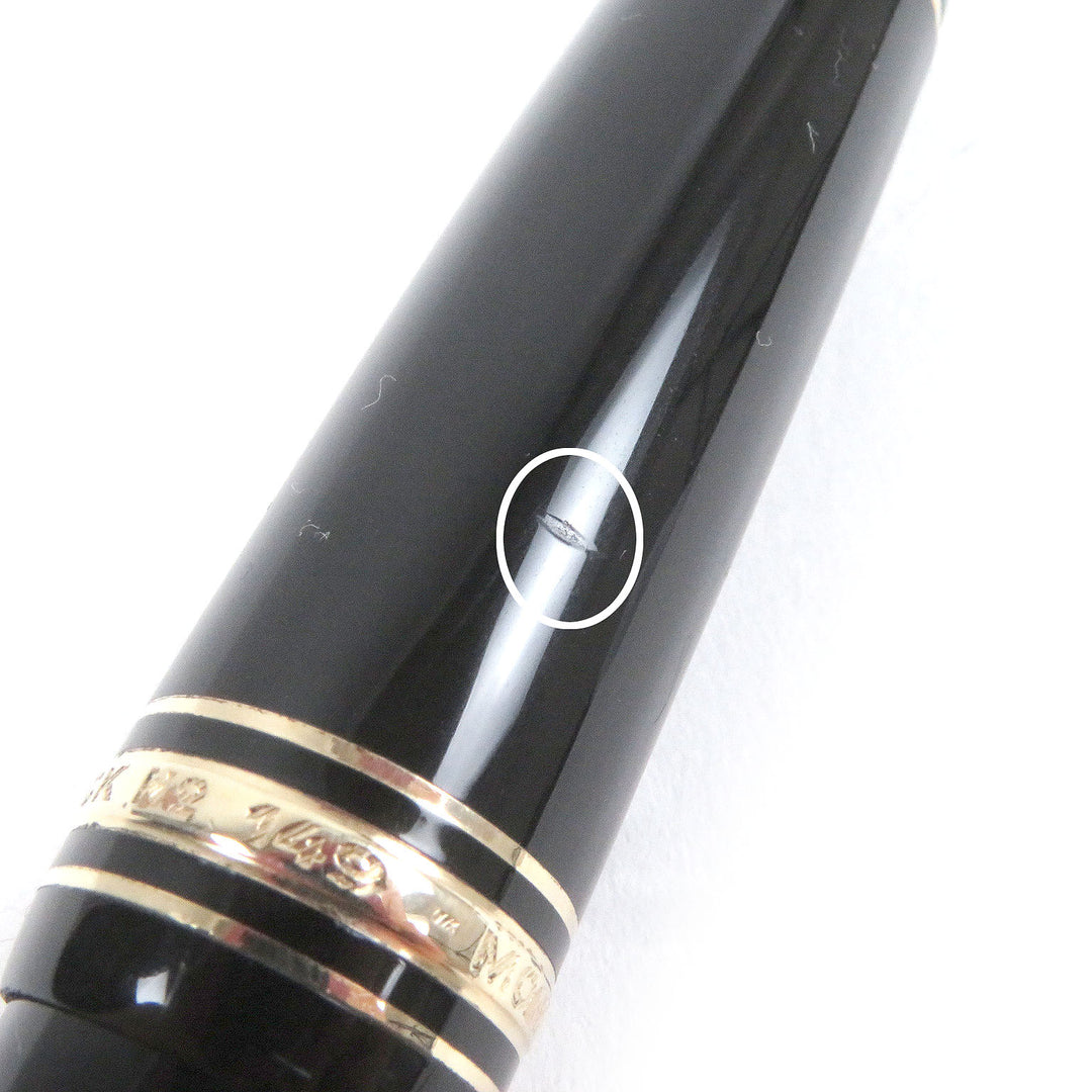Very Good MONTBLANC fountain pen Meisterstck 149 Cap type Black gold 18K mens