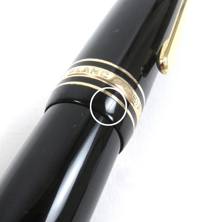 Very Good MONTBLANC fountain pen Meisterstck 149 Cap type Black gold 18K mens