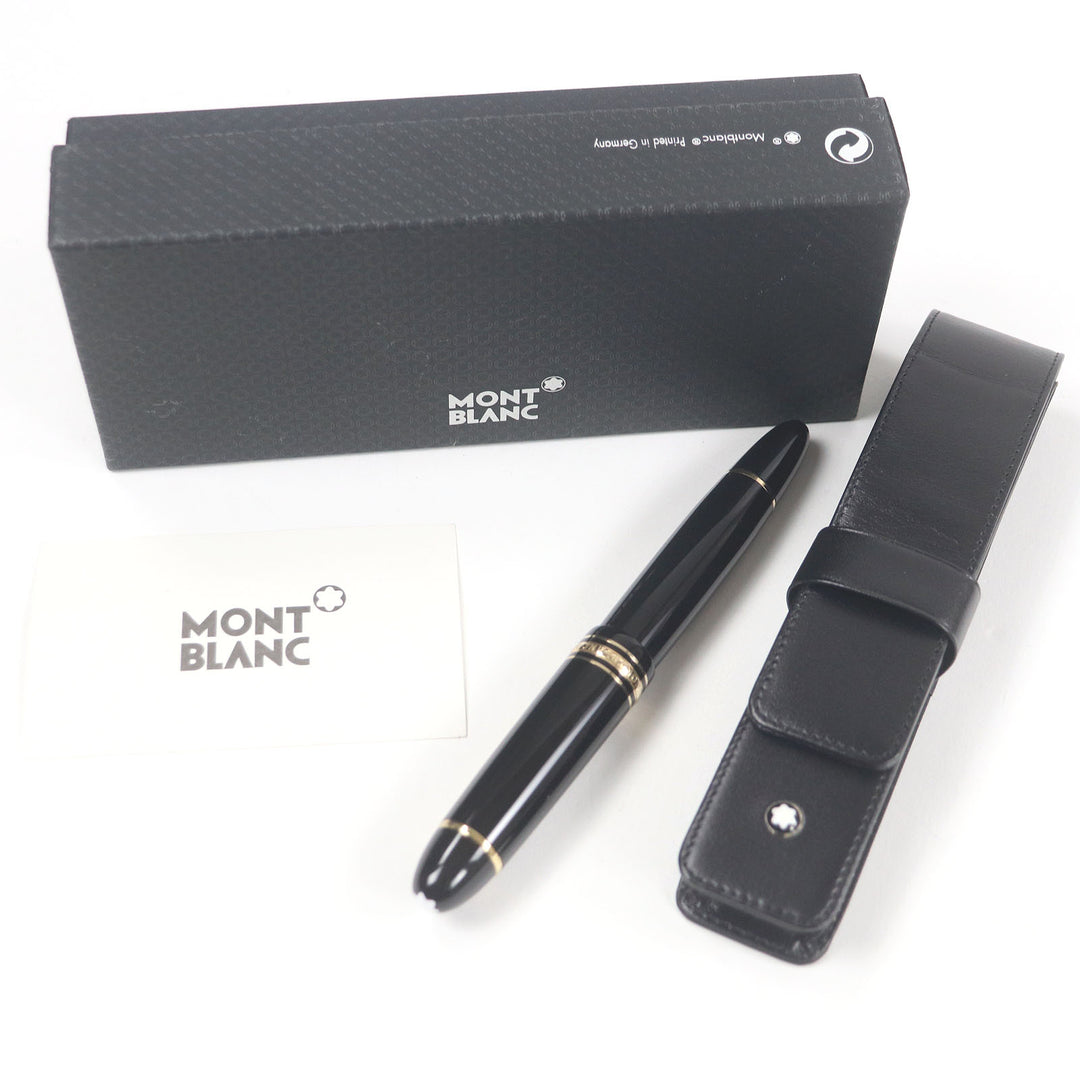 Excellent MONTBLANC fountain pen Meisterstck 149 Cap type Black gold 18K mens