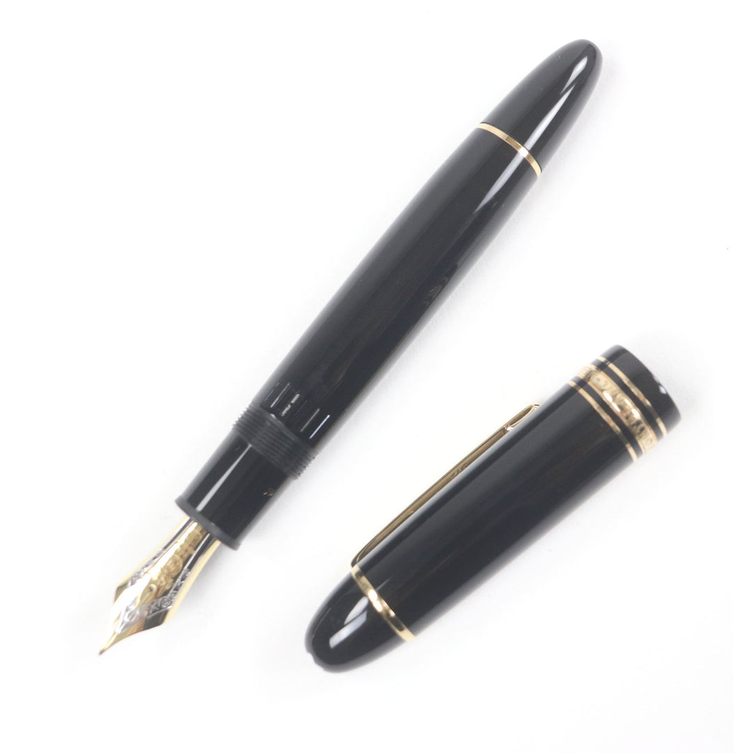 Excellent MONTBLANC fountain pen Meisterstck 149 Cap type Black gold 18K mens