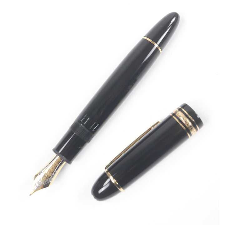 Excellent MONTBLANC fountain pen Meisterstck 149 Cap type Black gold 18K mens