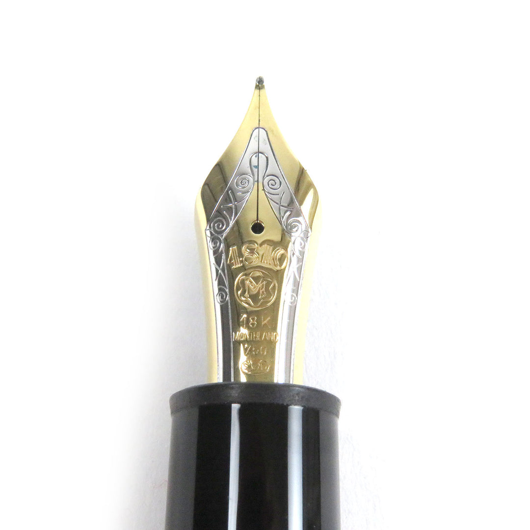 Excellent MONTBLANC fountain pen Meisterstck 149 Cap type Black gold 18K mens