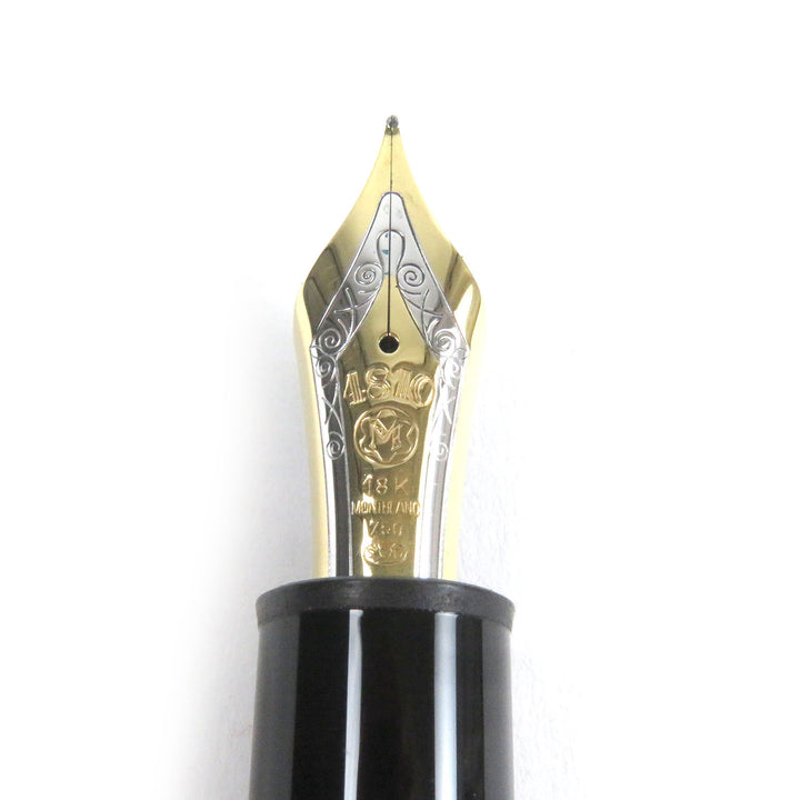 Excellent MONTBLANC fountain pen Meisterstck 149 Cap type Black gold 18K mens