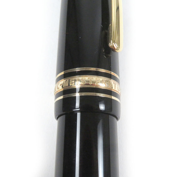 Excellent MONTBLANC fountain pen Meisterstck 149 Cap type Black gold 18K mens